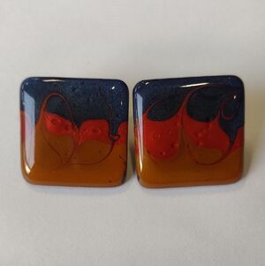 🔥3 Earrings For $33🔥 90s Abstract Swirl Square Shaped Earrings